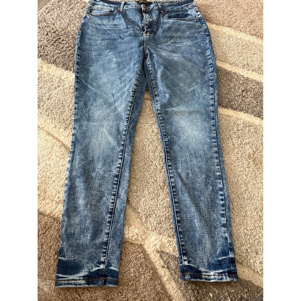 Judy Blue Jeans Women 15 32 Skinny Fit Acid Wash Blue‎ Denim Pants